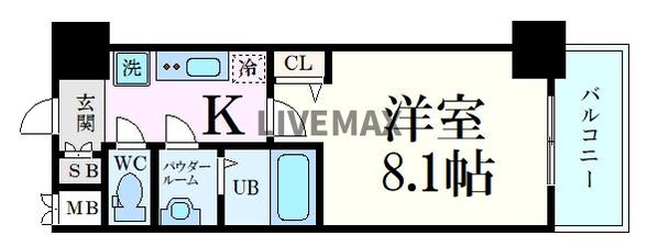 谷町九丁目駅 徒歩1分 3階の物件間取画像